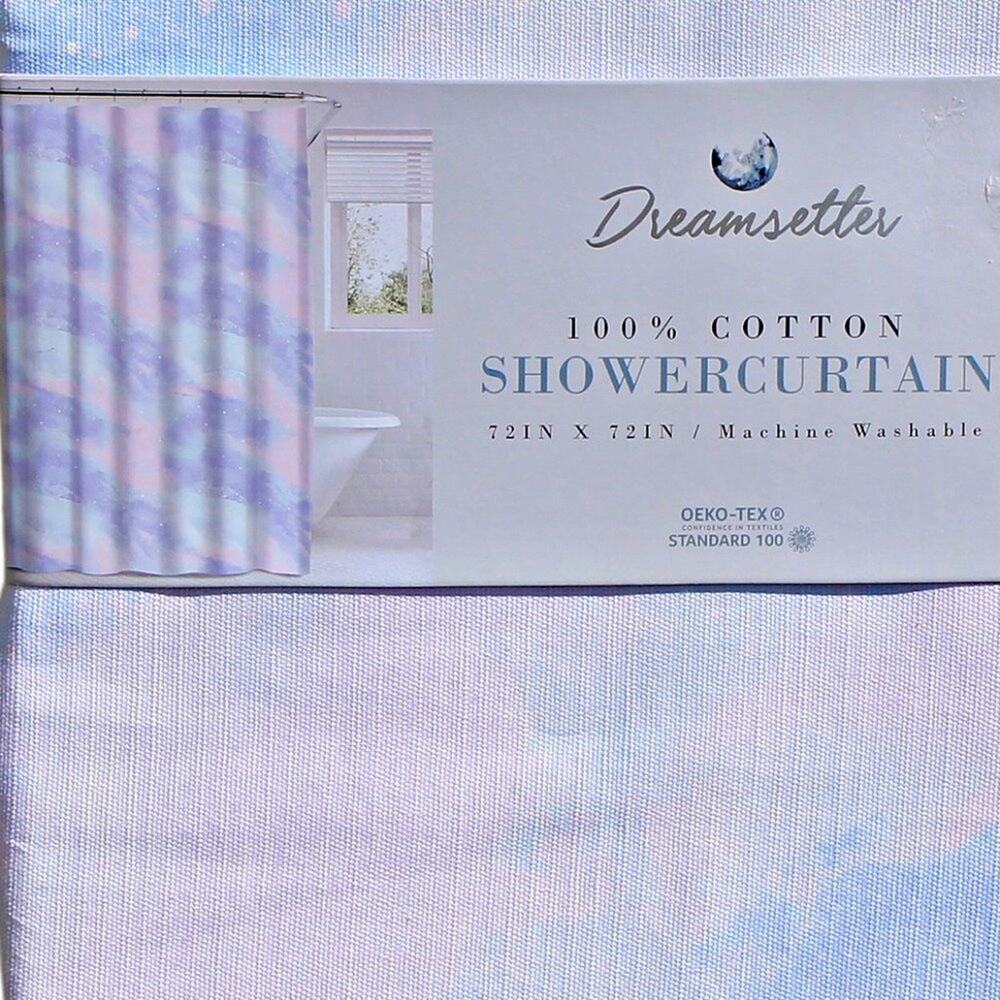 Dreamsetter Shower Curtain 100% Cotton OEKO-TEX Celestial Dreams